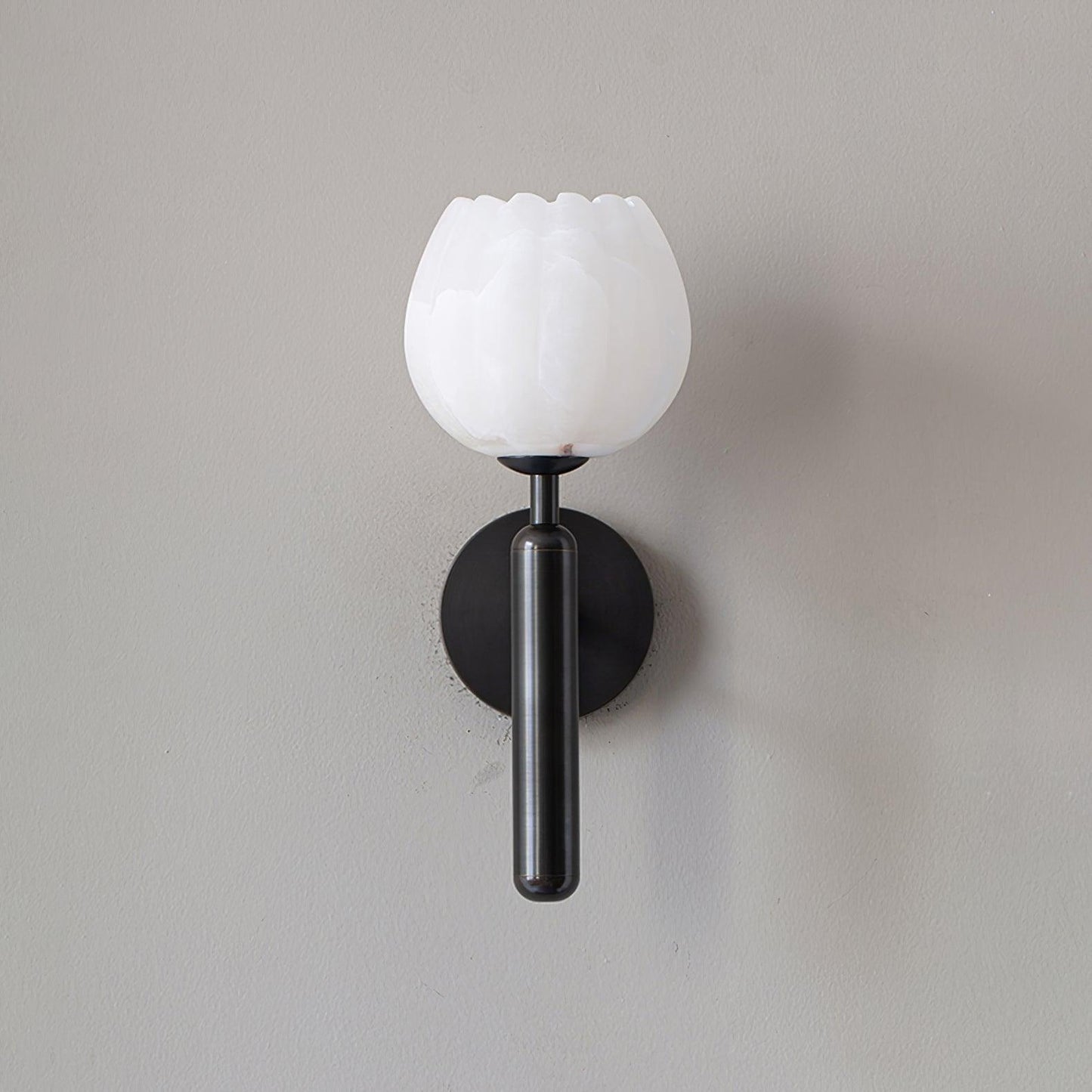 Alabaster Flower Wall Sconce