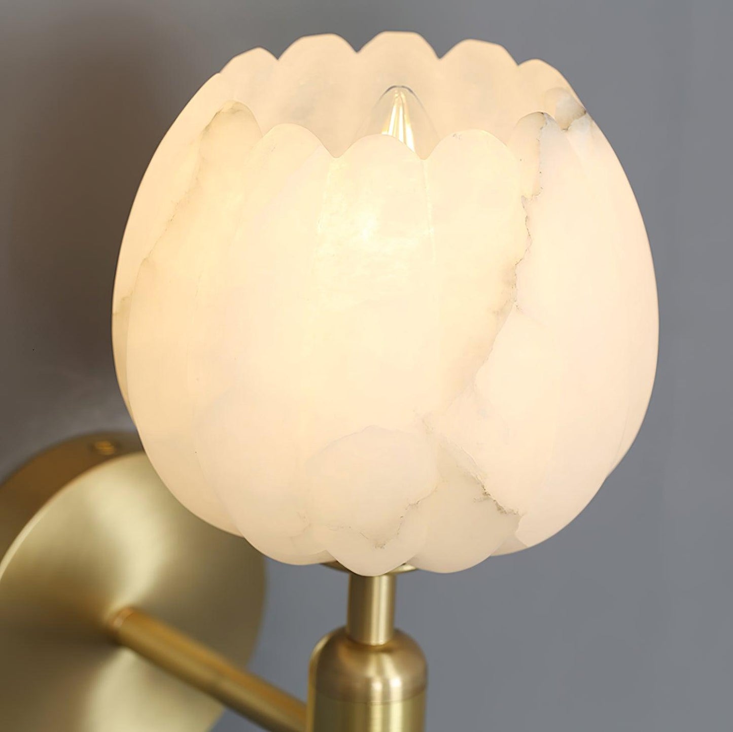 Alabaster Flower Wall Sconce