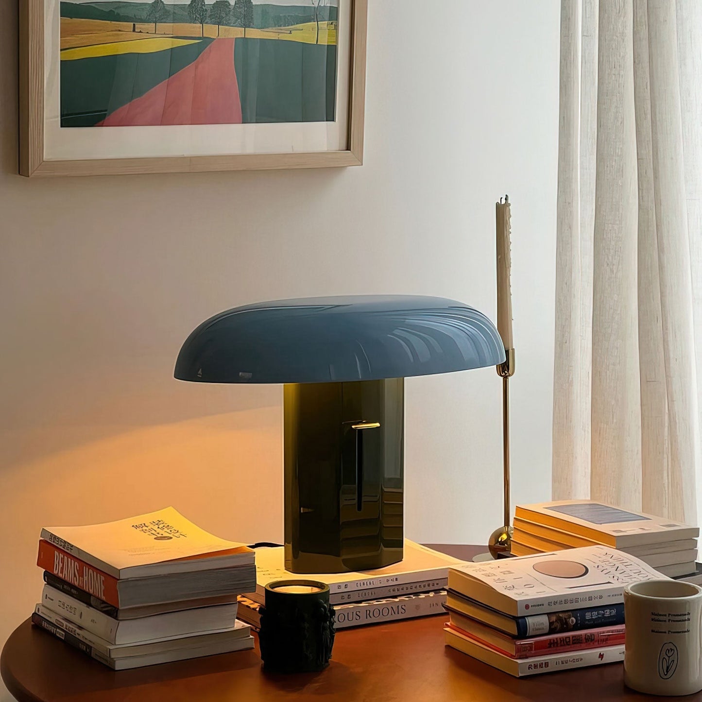 Sculptural Metal Table Lamp