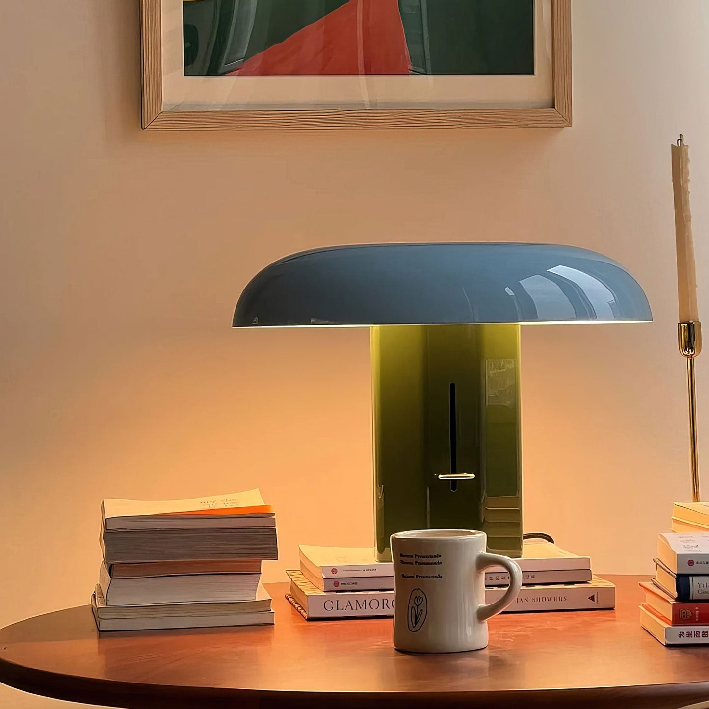 Sculptural Metal Table Lamp