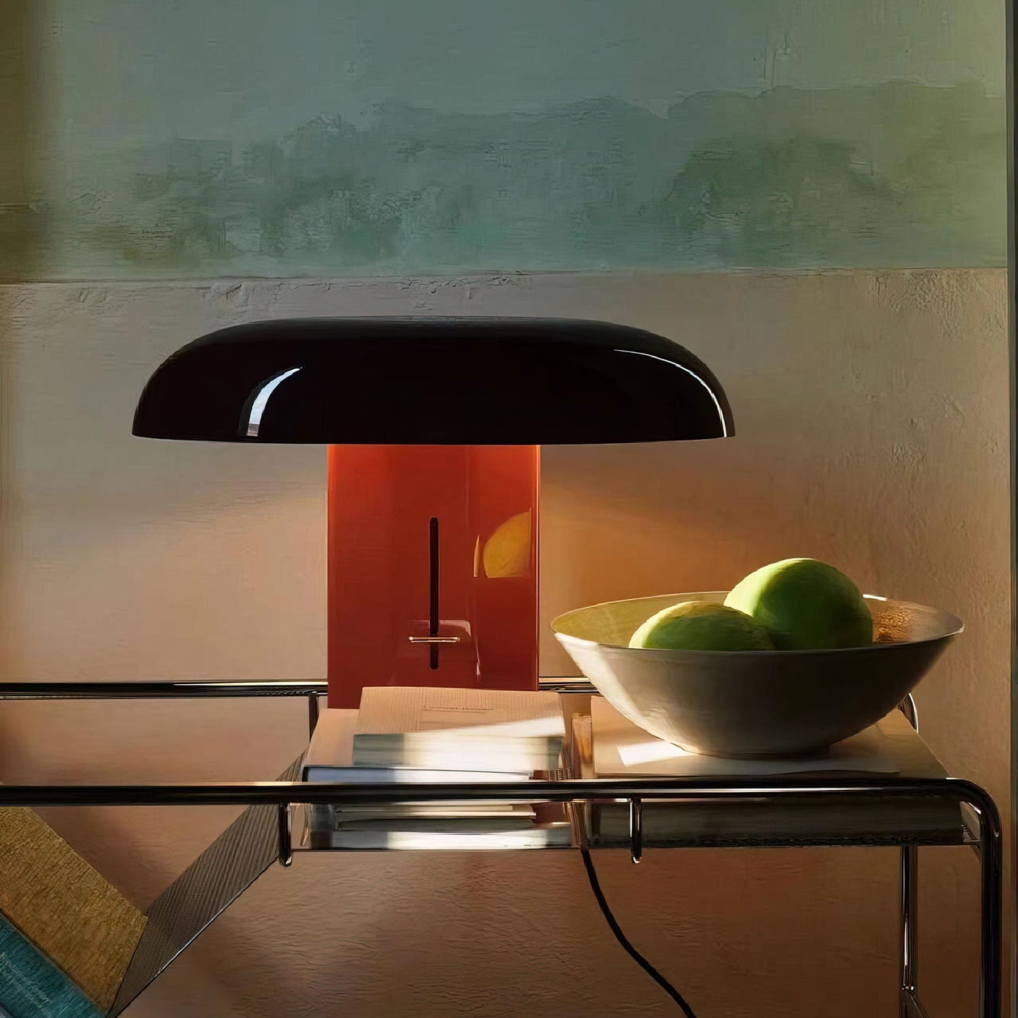 Sculptural Metal Table Lamp