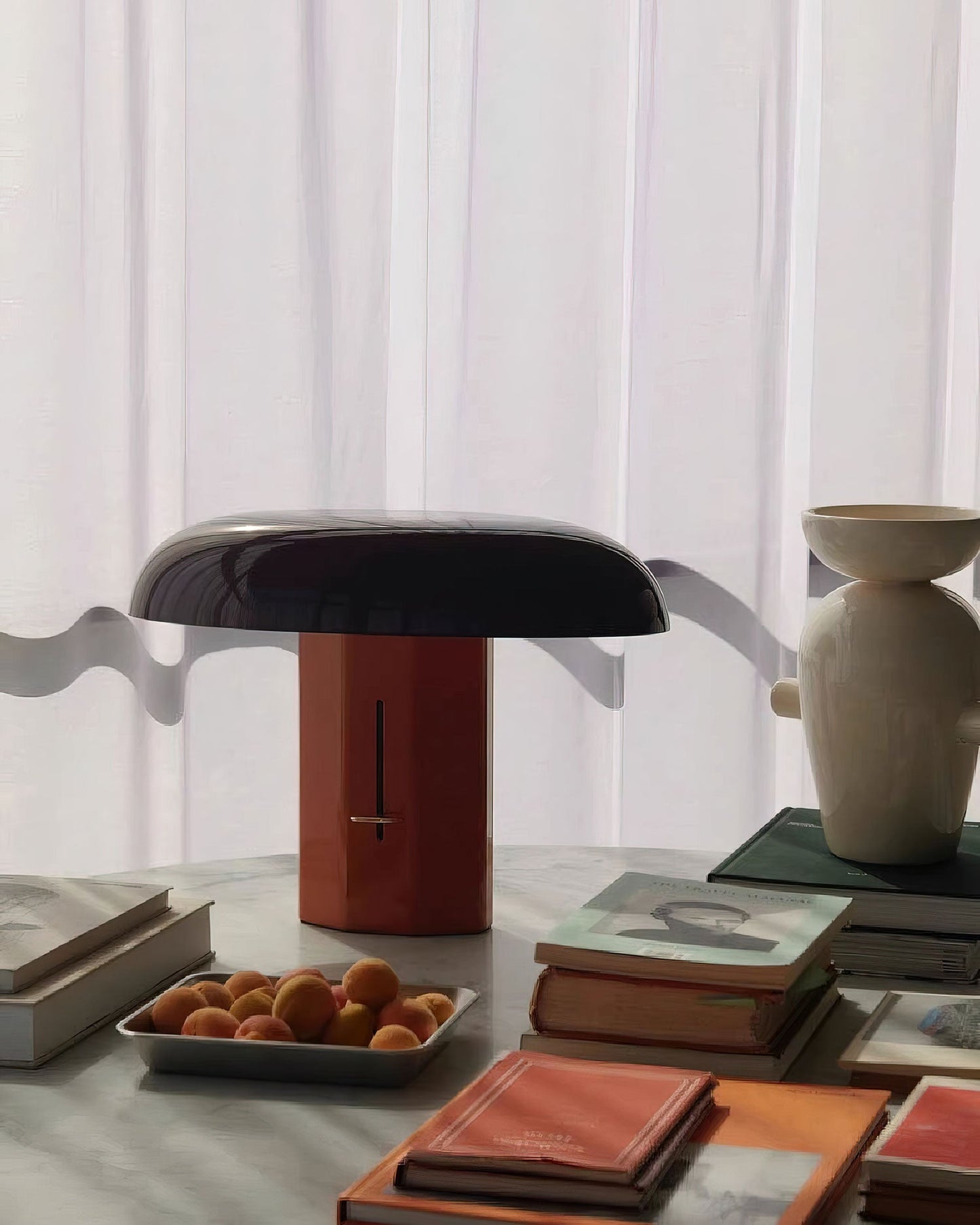 Sculptural Metal Table Lamp