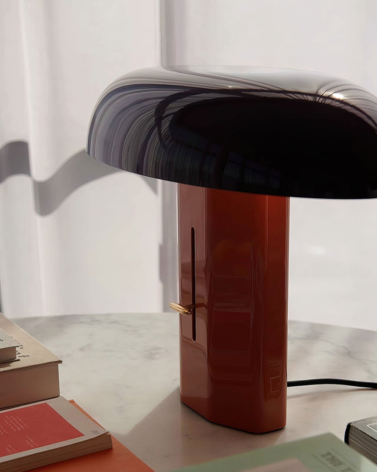 Sculptural Metal Table Lamp