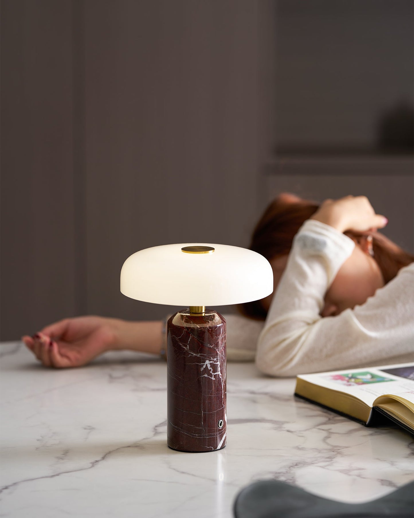 Moonstone Marble Table Lamp