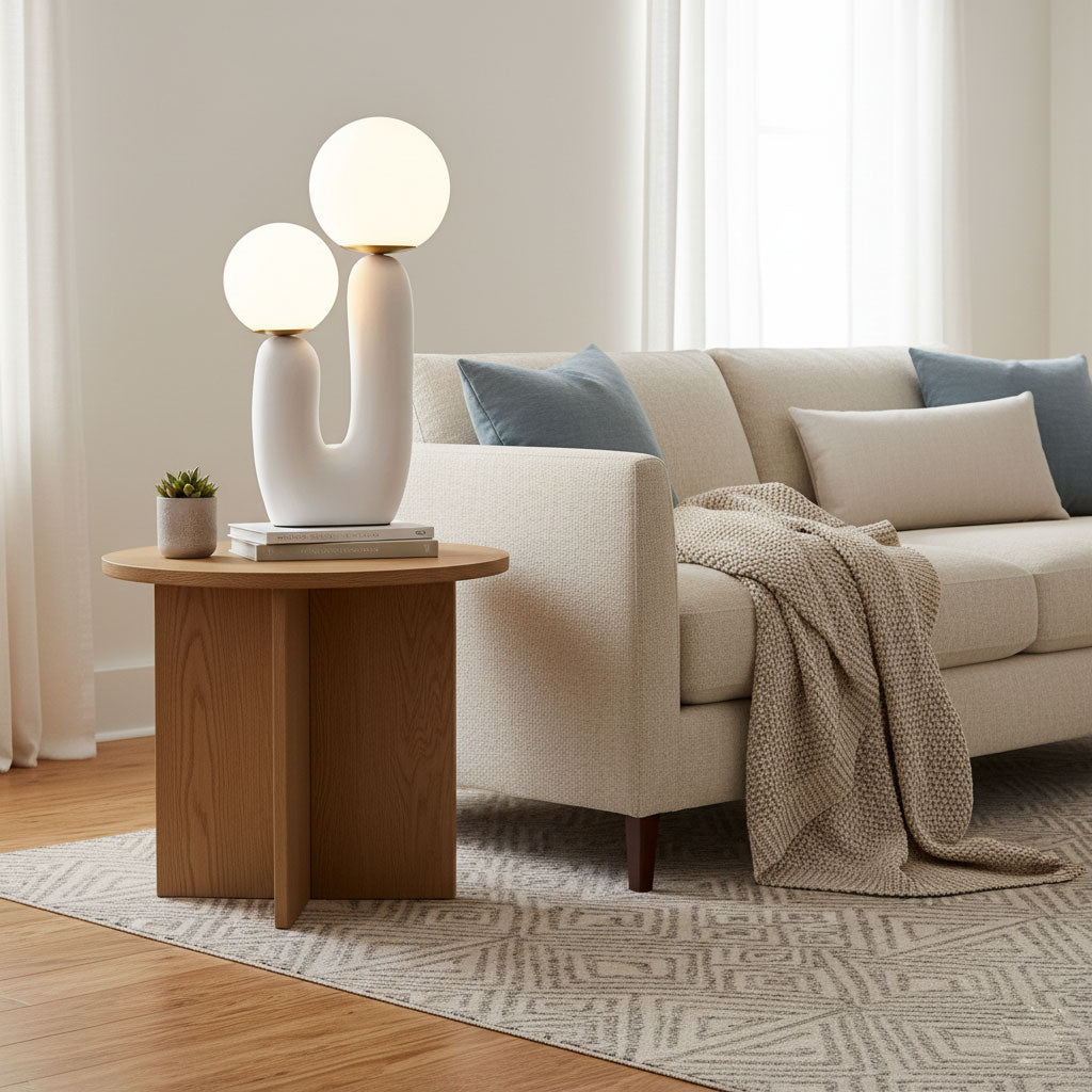 Textured Stone Table Lamp
