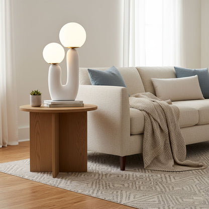 Textured Stone Table Lamp