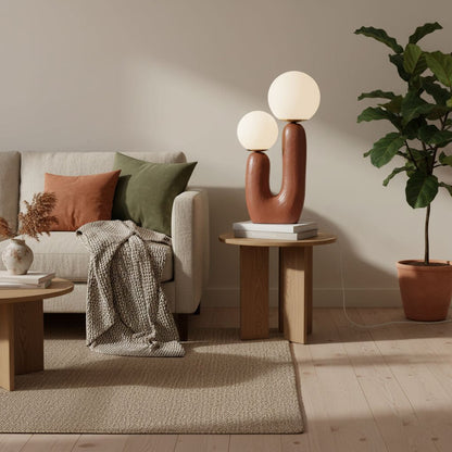 Textured Stone Table Lamp