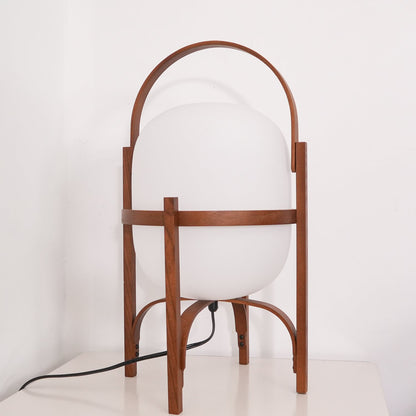 Glass Lantern Table Lamp