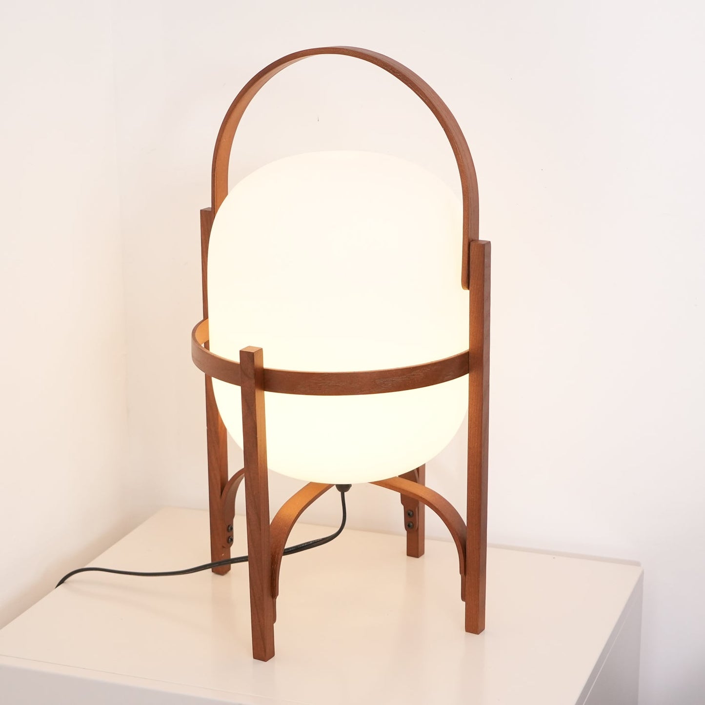 Glass Lantern Table Lamp