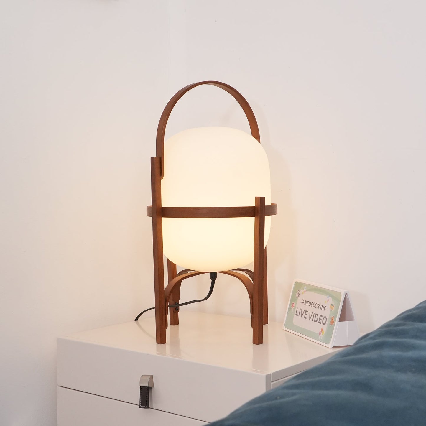 Glass Lantern Table Lamp
