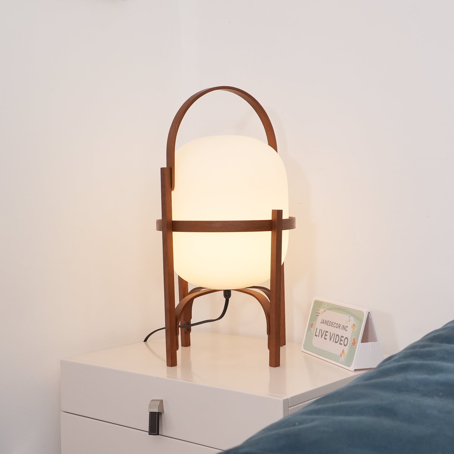 Glass Lantern Table Lamp