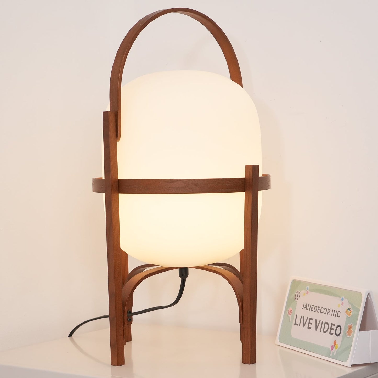 Glass Lantern Table Lamp