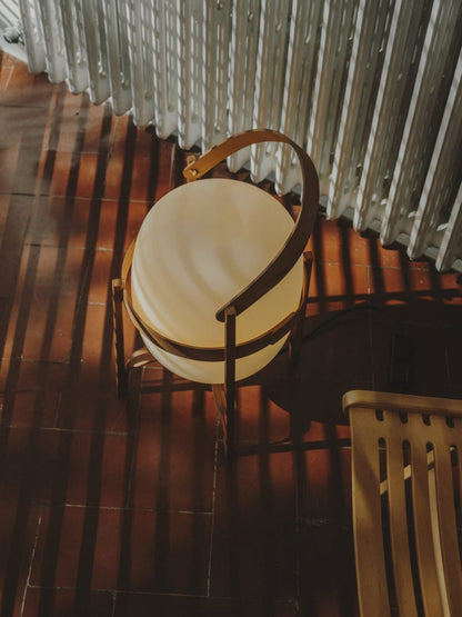 Glass Lantern Table Lamp