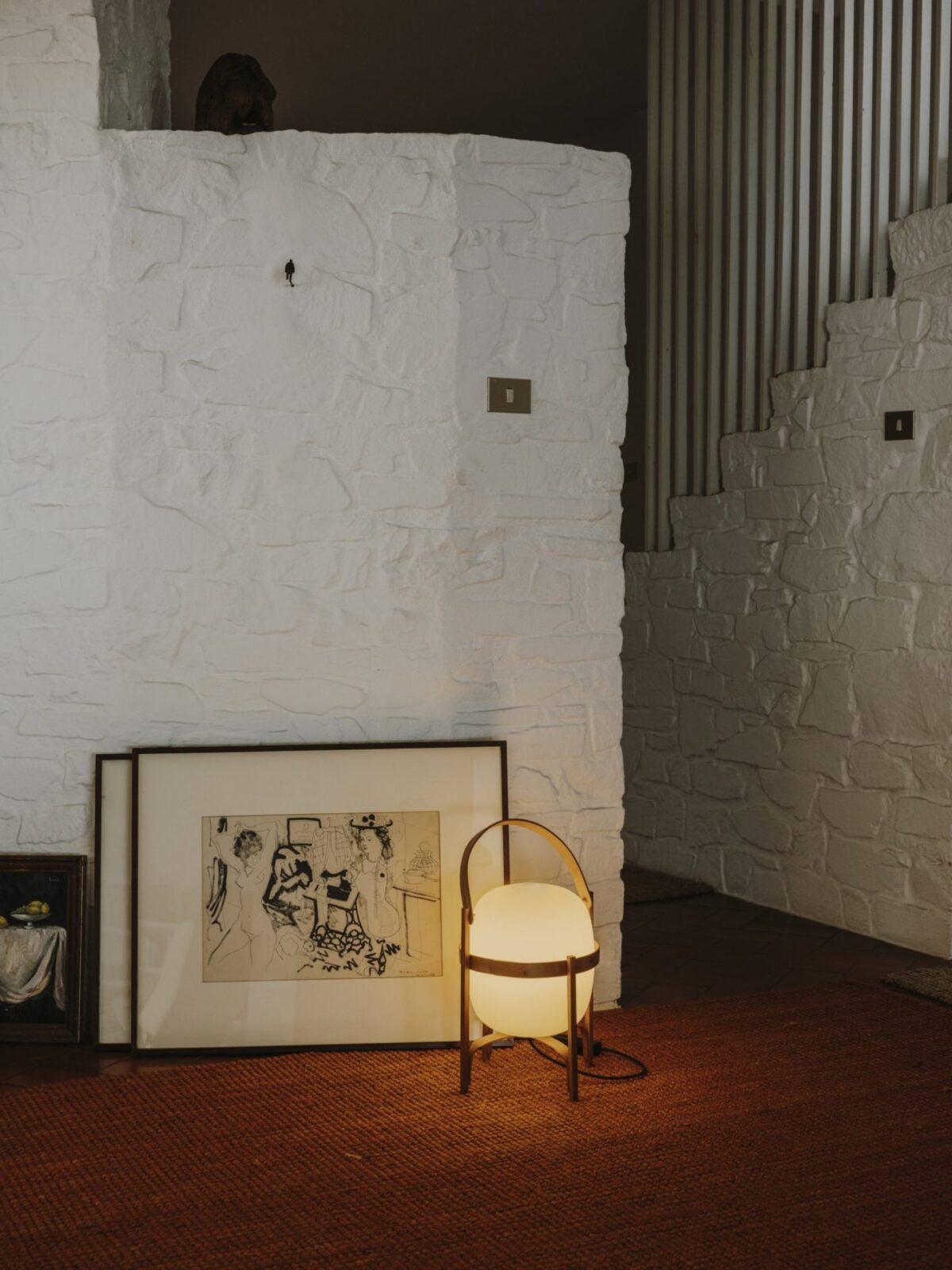 Glass Lantern Table Lamp