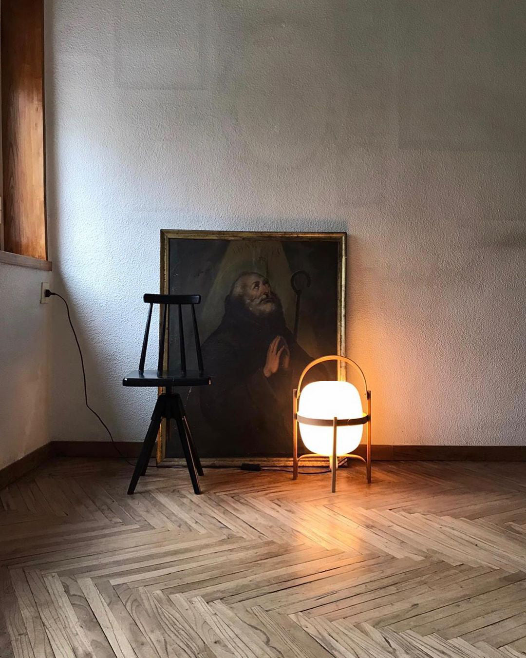 Glass Lantern Table Lamp