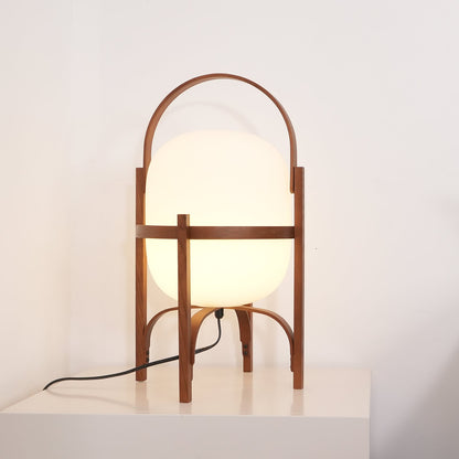Glass Lantern Table Lamp
