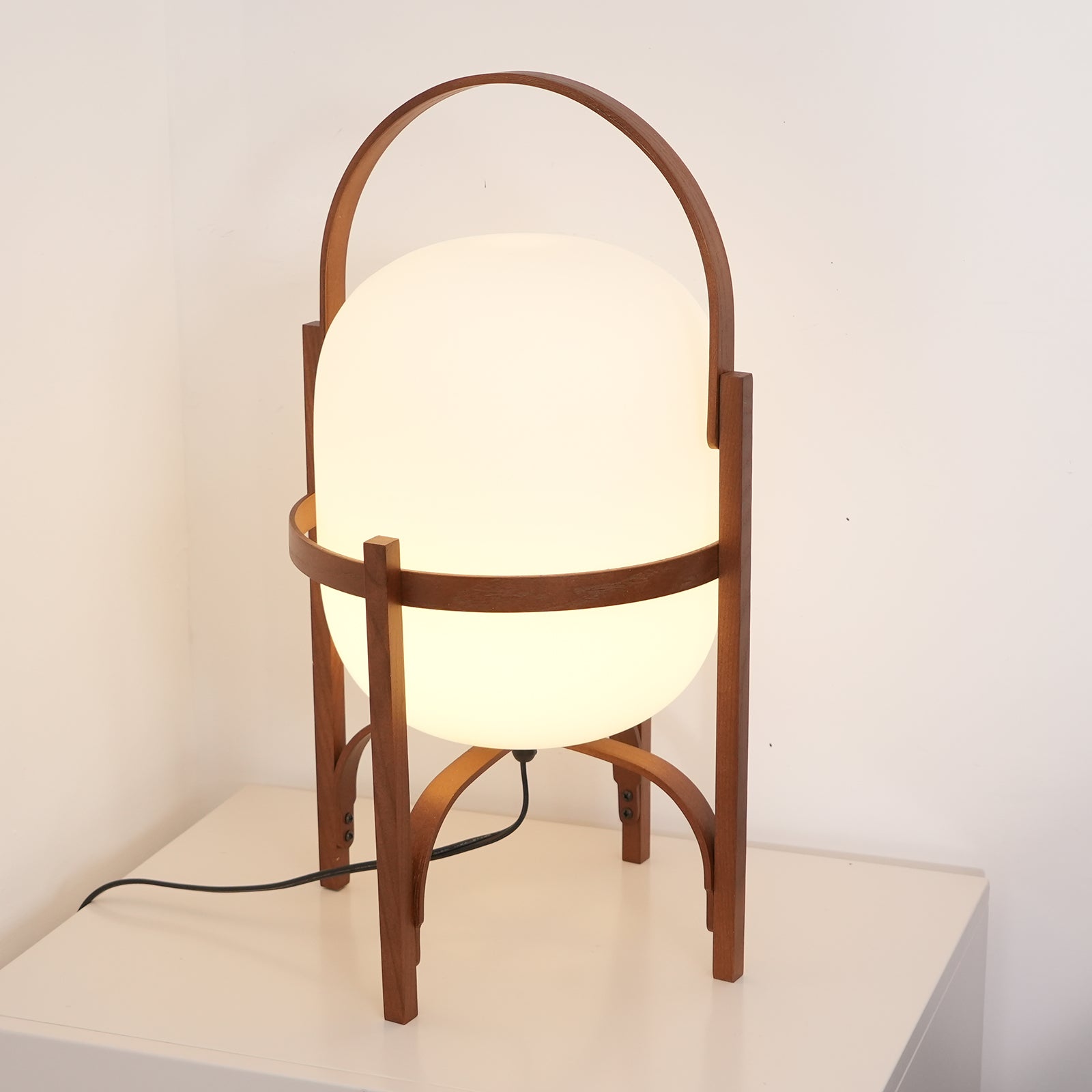 Glass Lantern Table Lamp