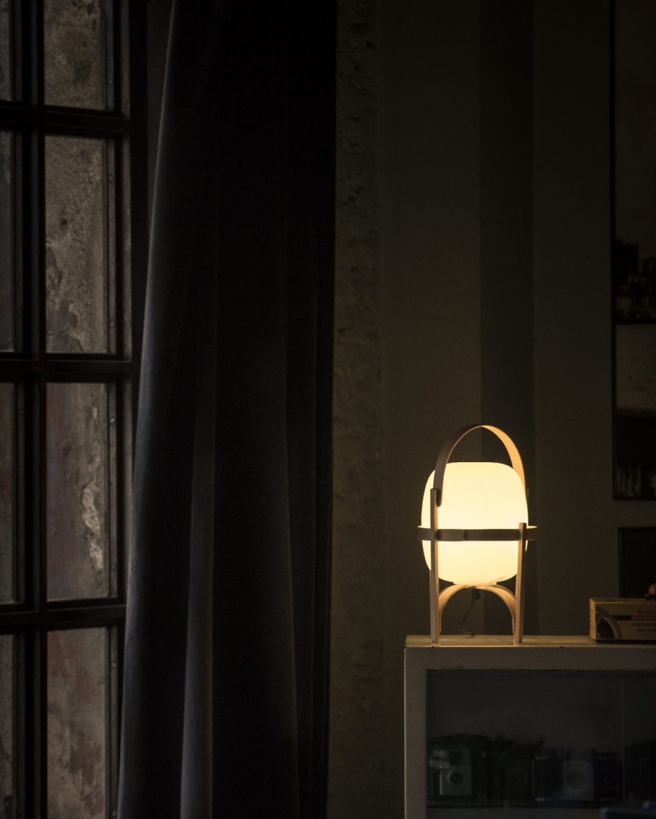 Glass Lantern Table Lamp