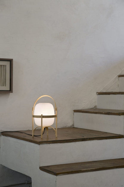 Glass Lantern Table Lamp