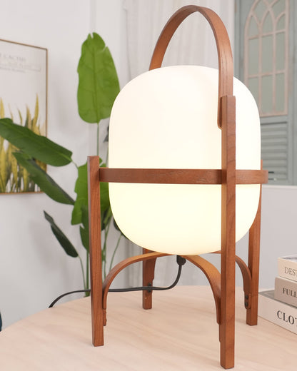 Glass Lantern Table Lamp