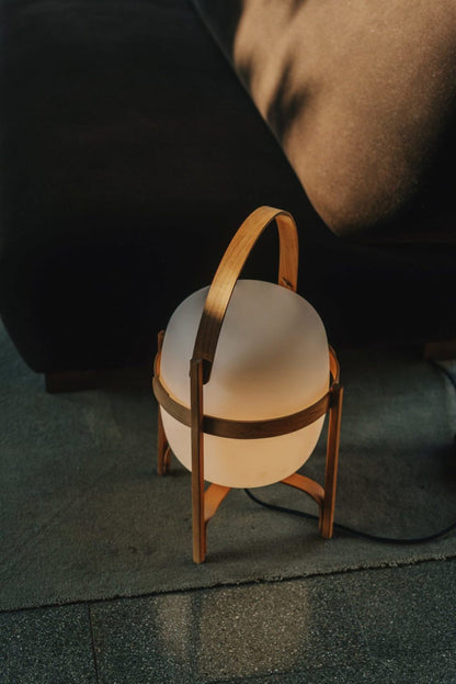 Glass Lantern Table Lamp
