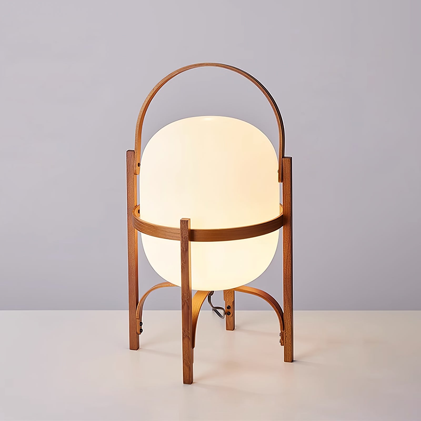 Glass Lantern Table Lamp