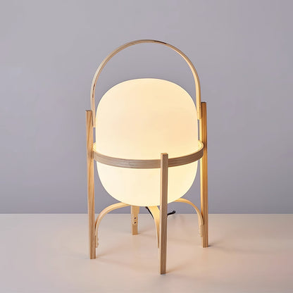 Glass Lantern Table Lamp