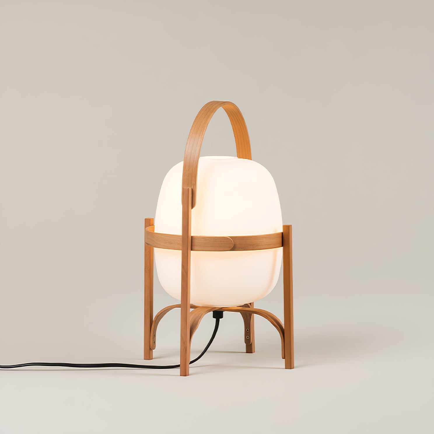 Glass Lantern Table Lamp