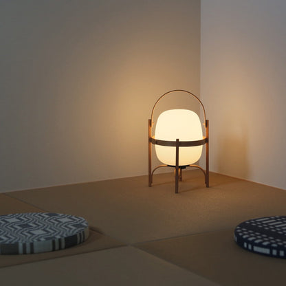 Glass Lantern Table Lamp