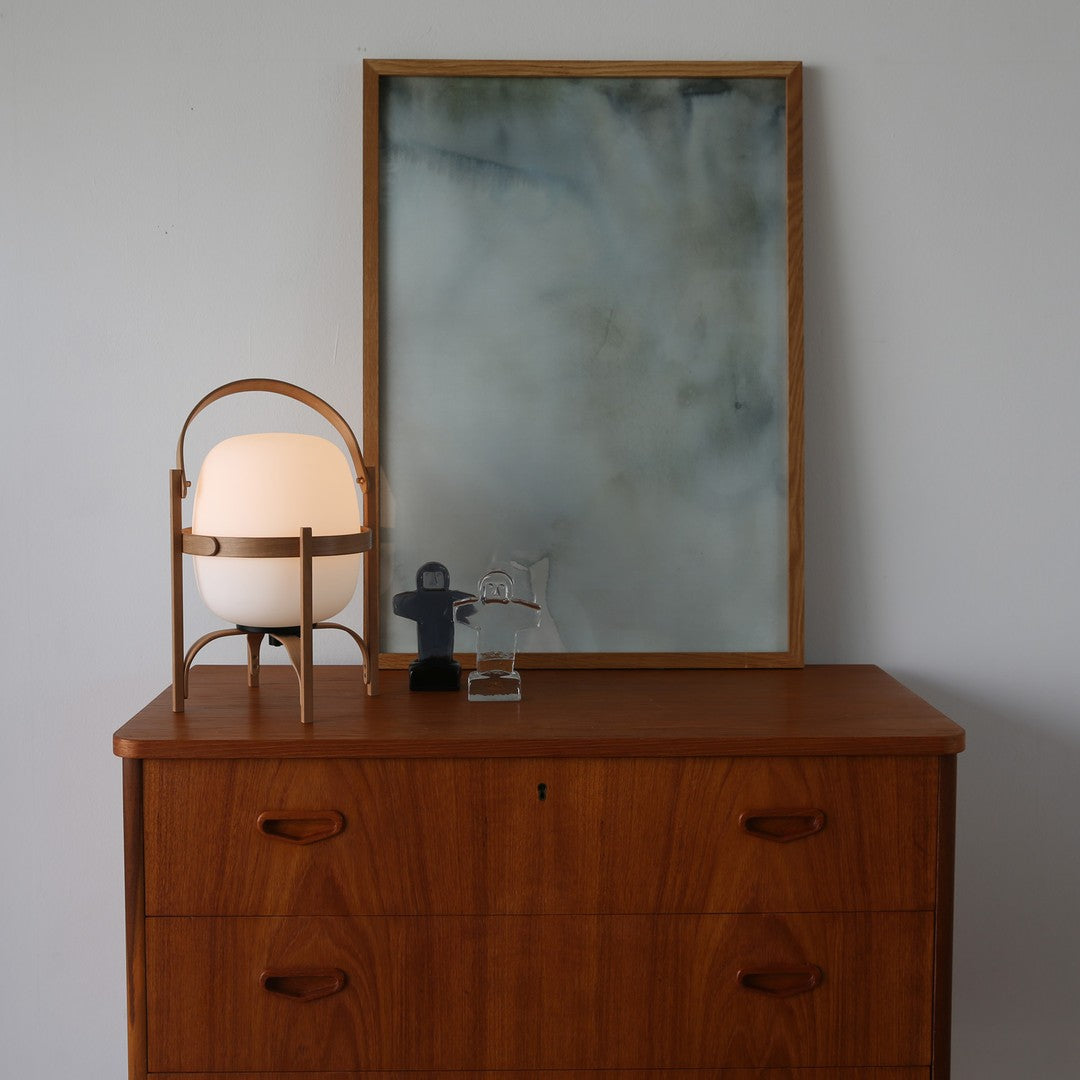 Glass Lantern Table Lamp