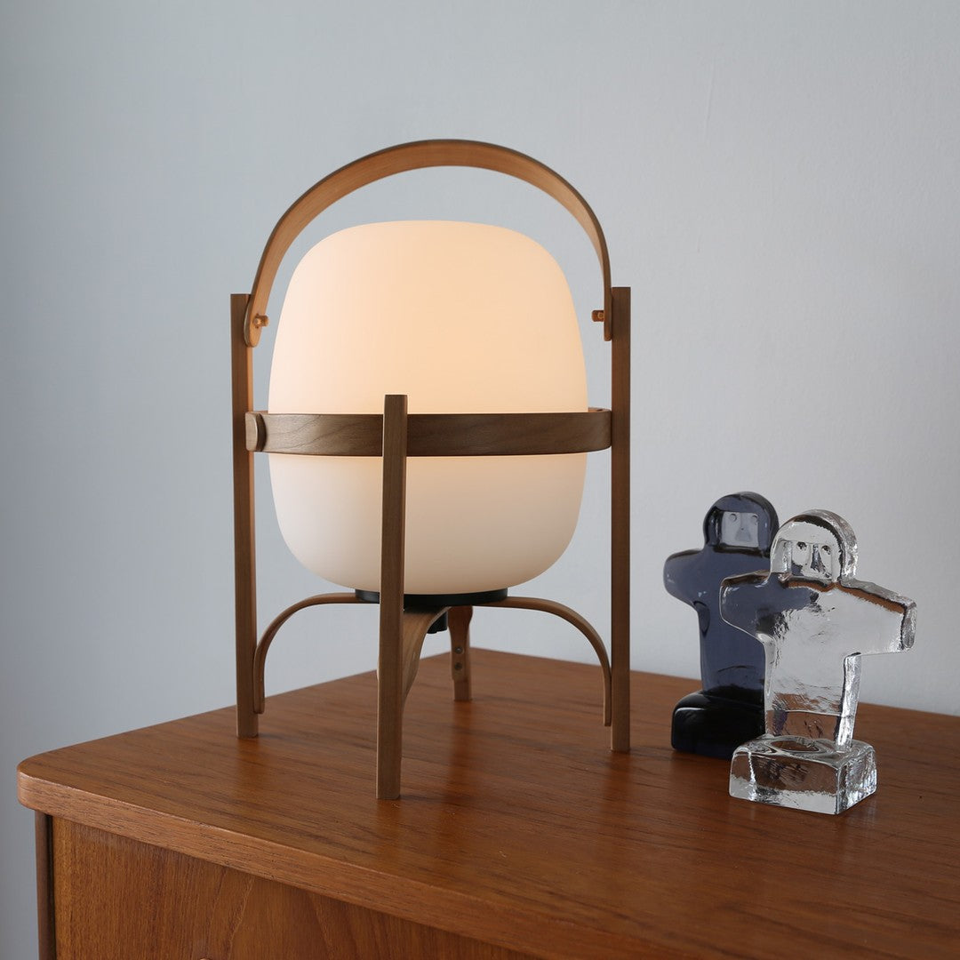 Glass Lantern Table Lamp