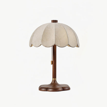 Petal Shade Wooden Table Lamp