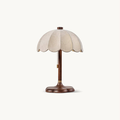 Petal Shade Wooden Table Lamp