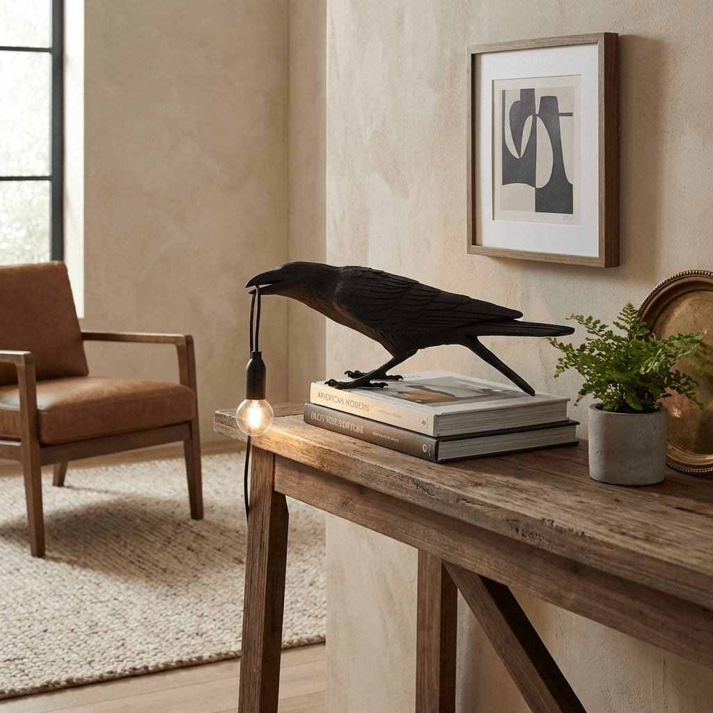 Obsidian Resin Table Lamp