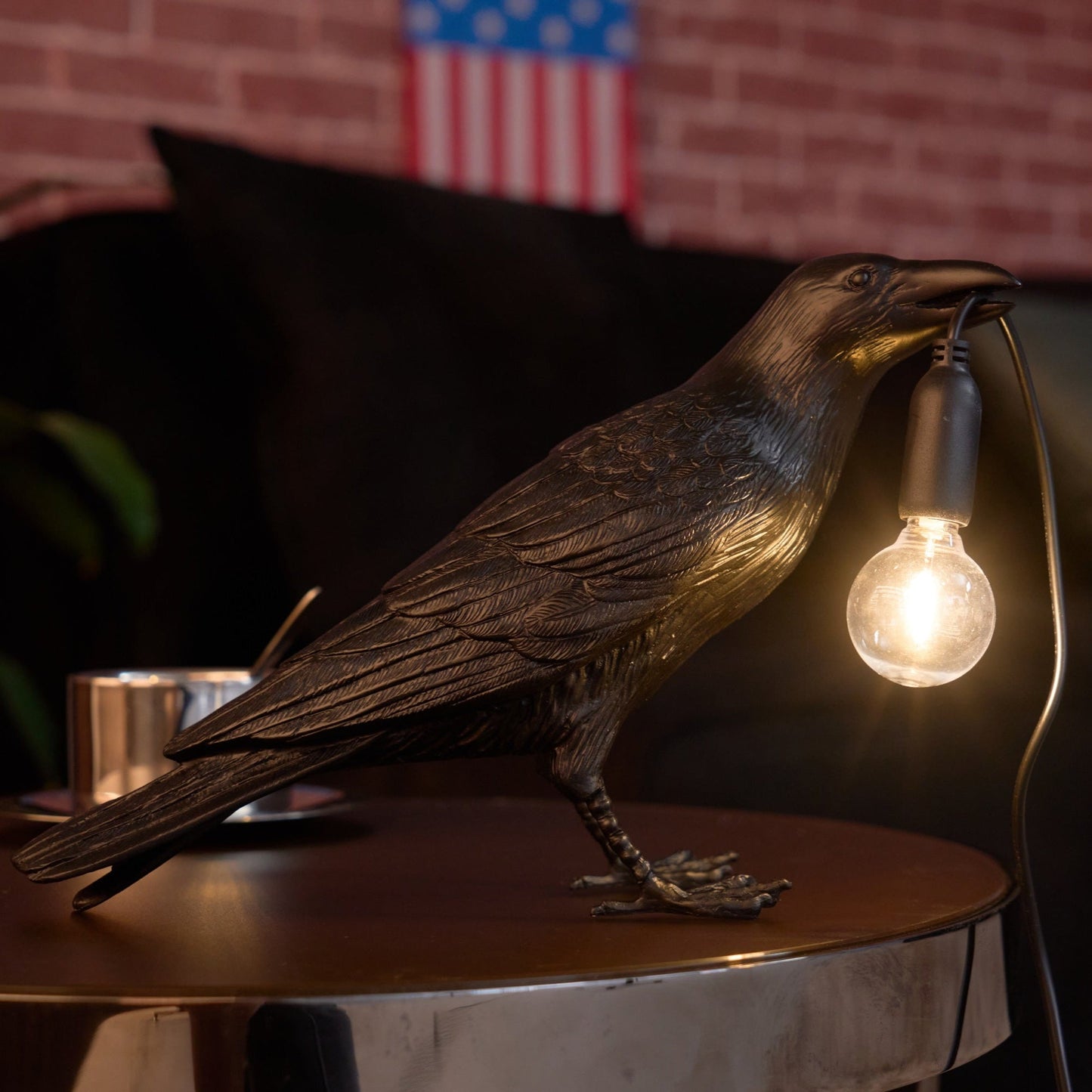 Obsidian Resin Table Lamp