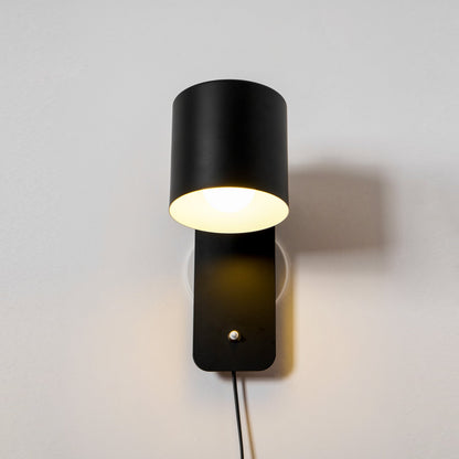 Rotating Cylinder Plug-In Wall Lamp