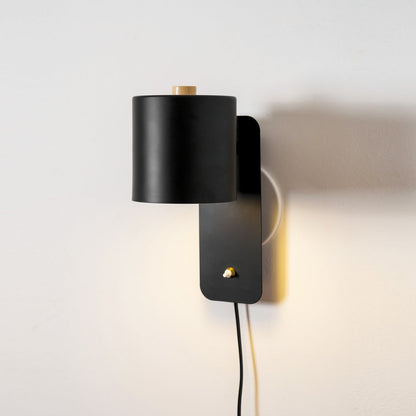 Rotating Cylinder Plug-In Wall Lamp