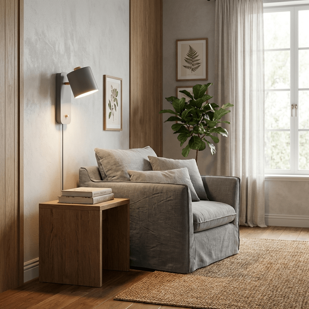 Rotating Cylinder Plug-In Wall Lamp