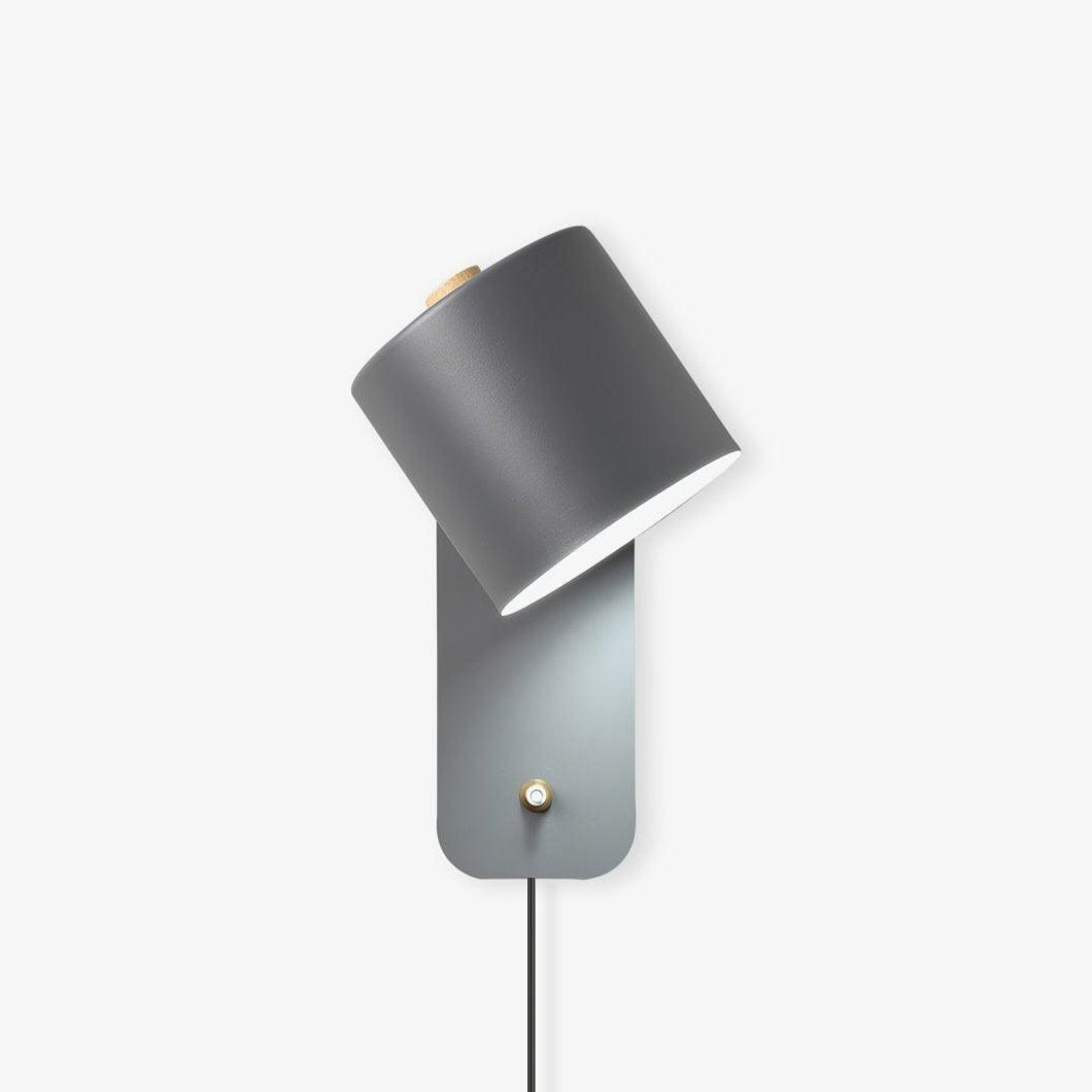 Rotating Cylinder Plug-In Wall Lamp