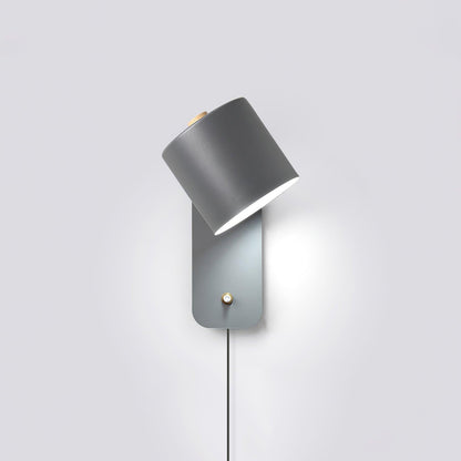 Rotating Cylinder Plug-In Wall Lamp