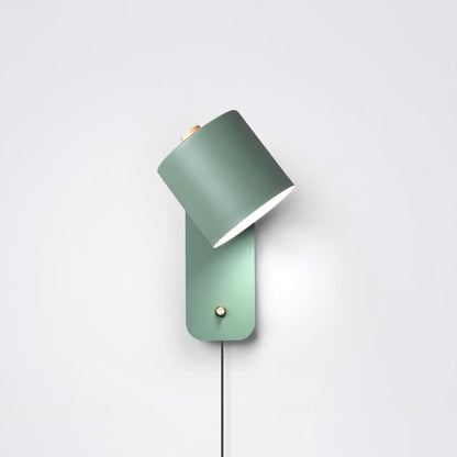 Rotating Cylinder Plug-In Wall Lamp