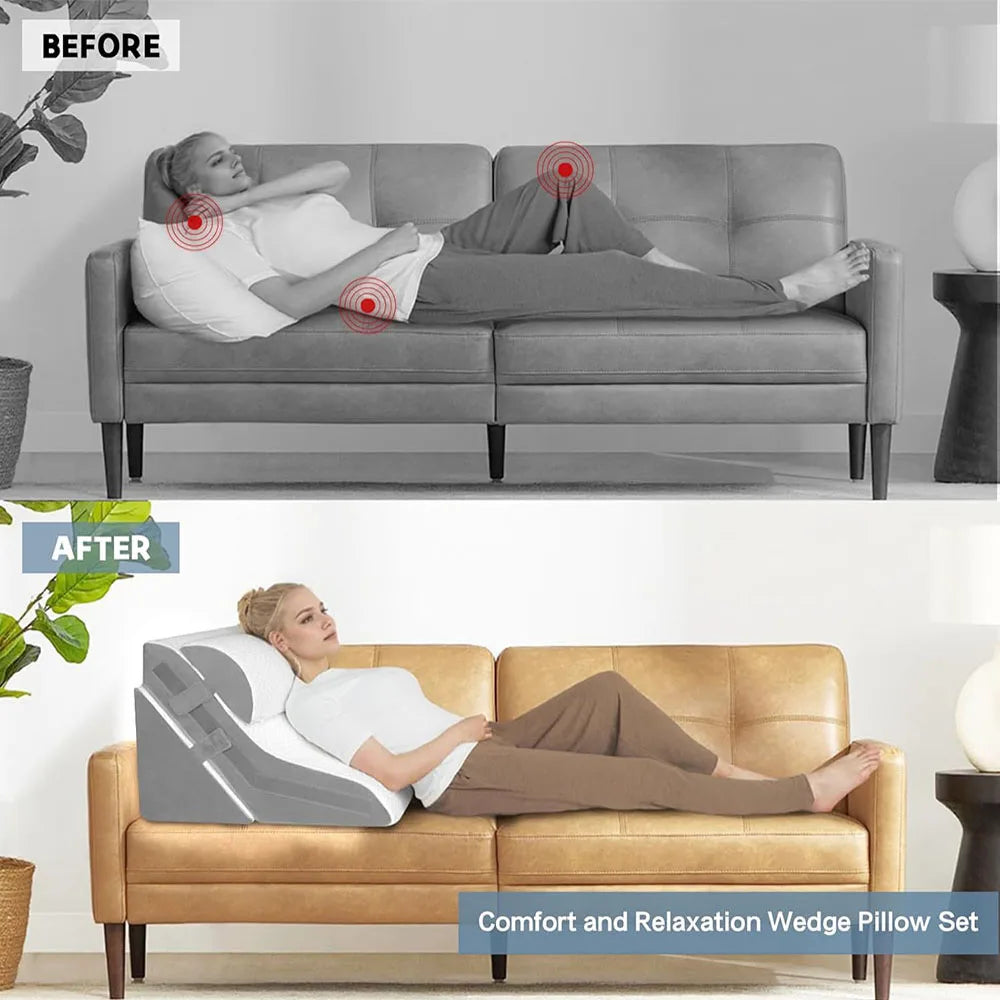 Wedge Pillow with Neck Support