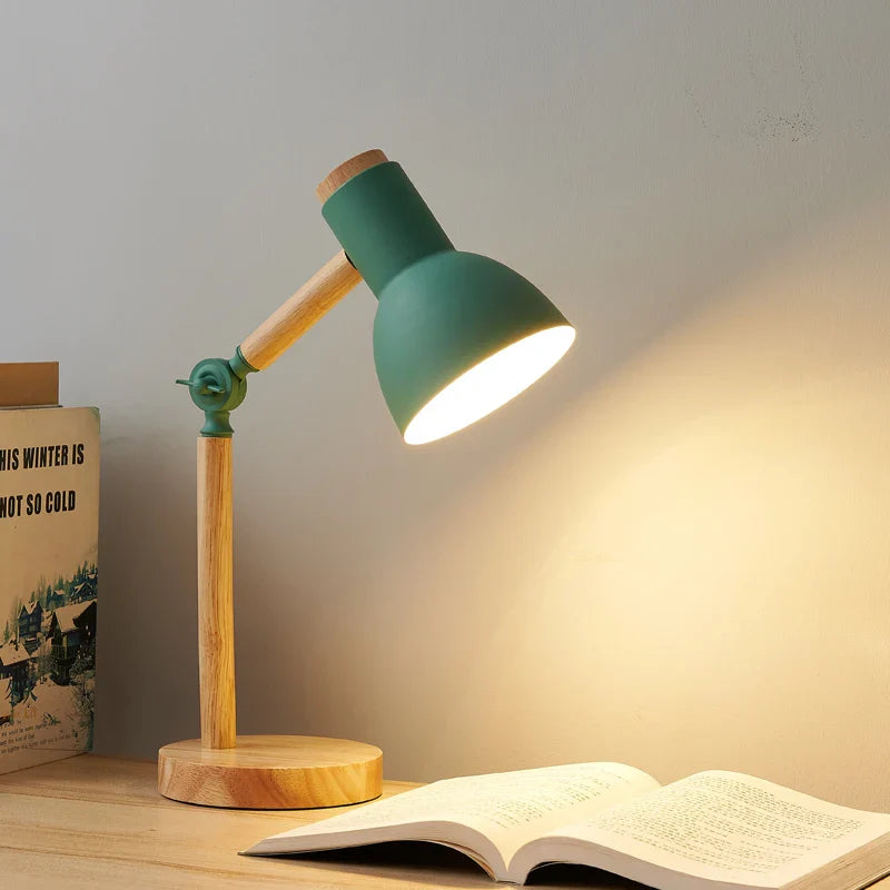 Nordic Wooden Desk Lamp