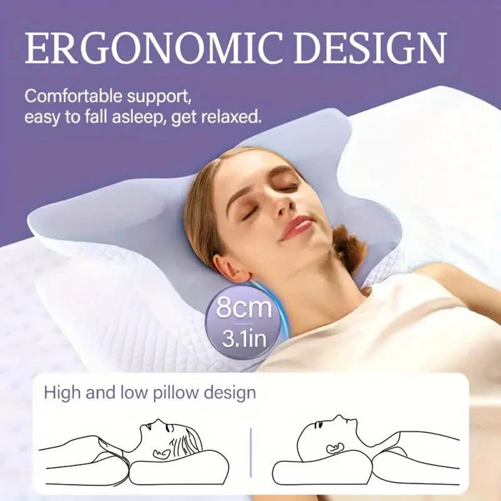 Butterfly Memory Foam Cervical Pillow