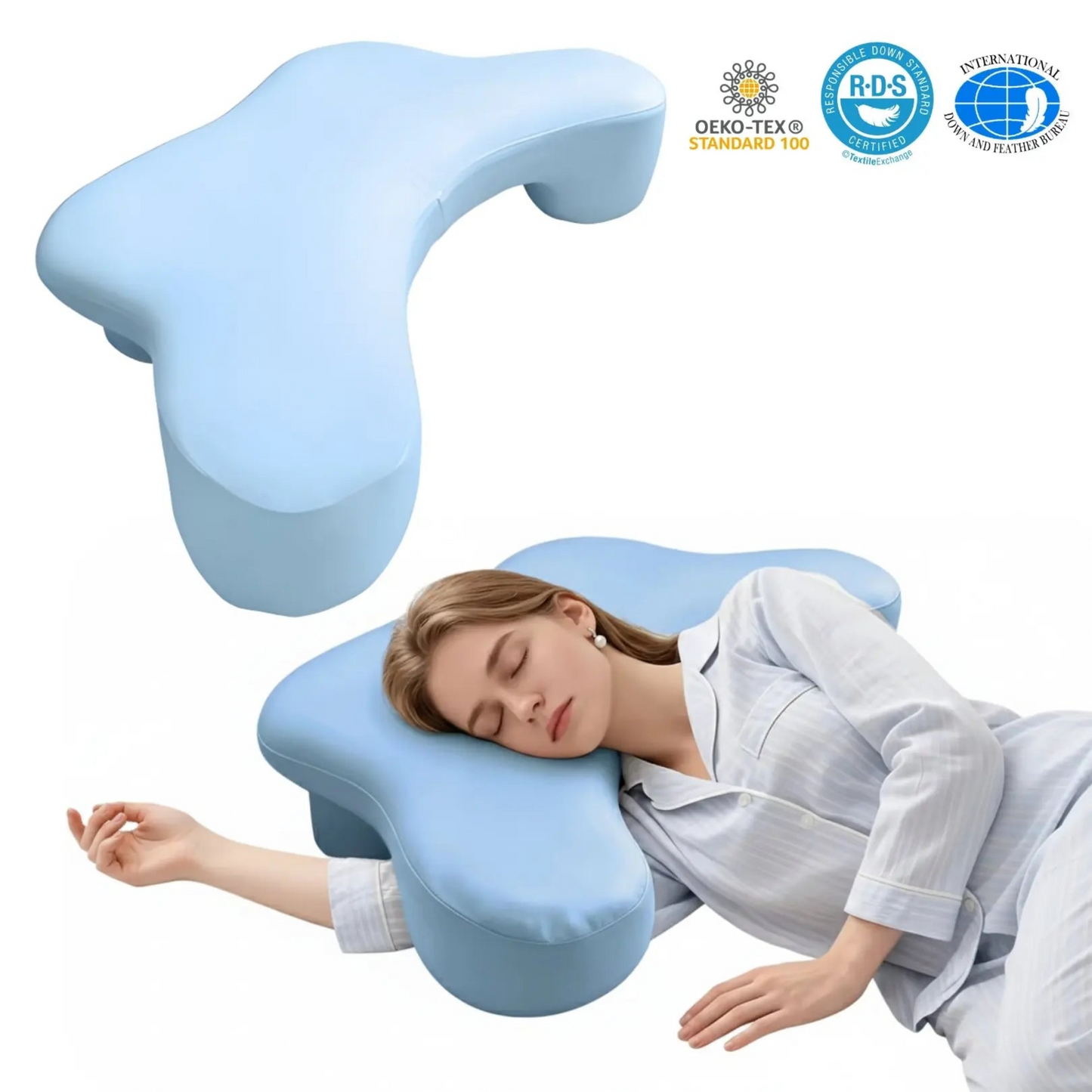 Side Sleeper Pillow with Arm Holes