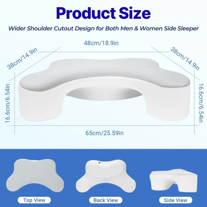 Side Sleeper Pillow with Arm Holes
