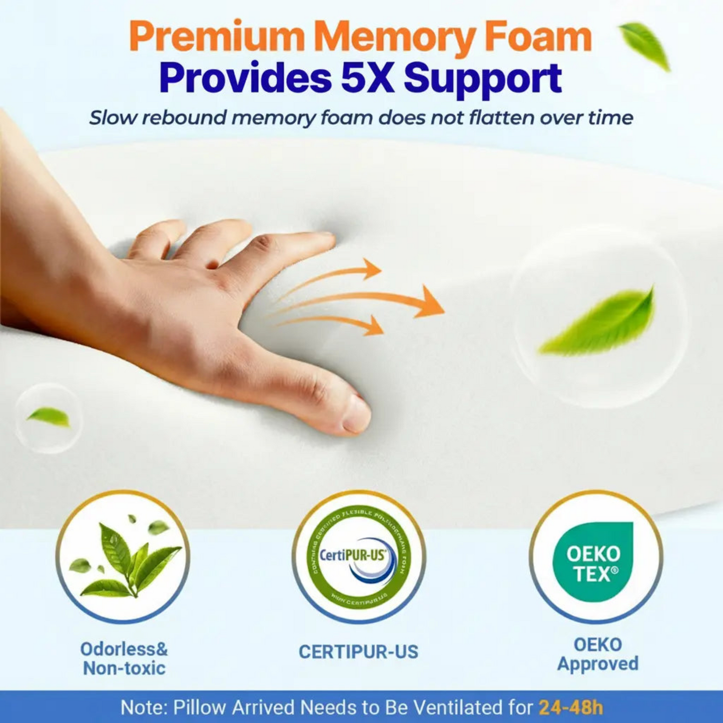 Side Sleeper Pillow with Arm Holes