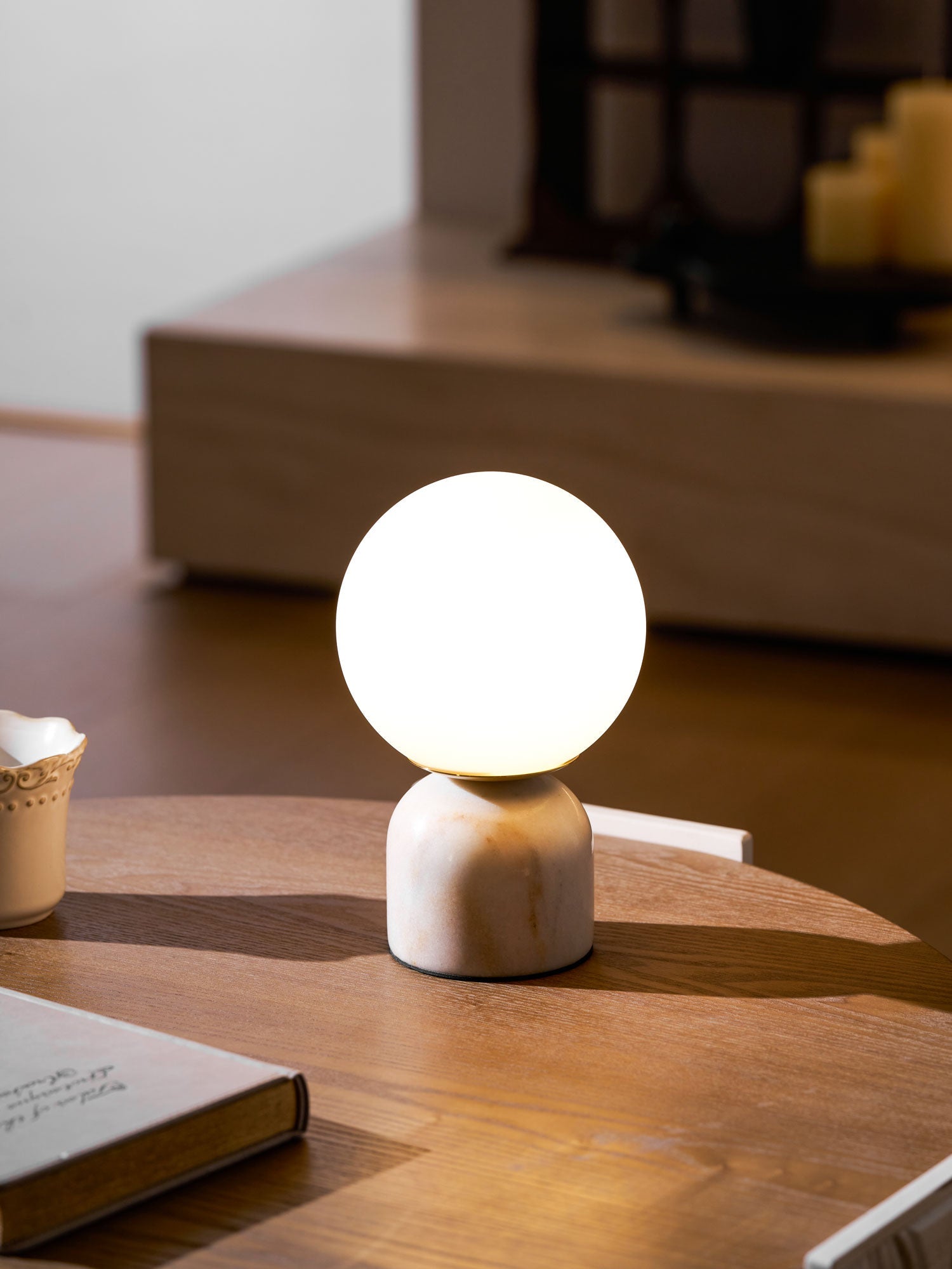 Marble Pillar Table Lamp
