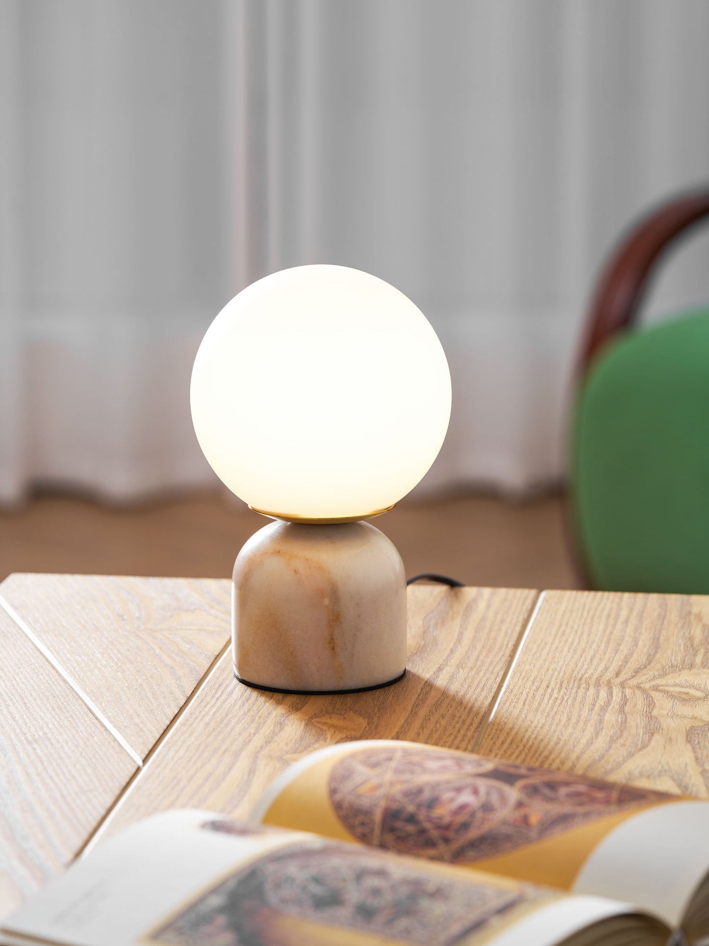 Marble Pillar Table Lamp