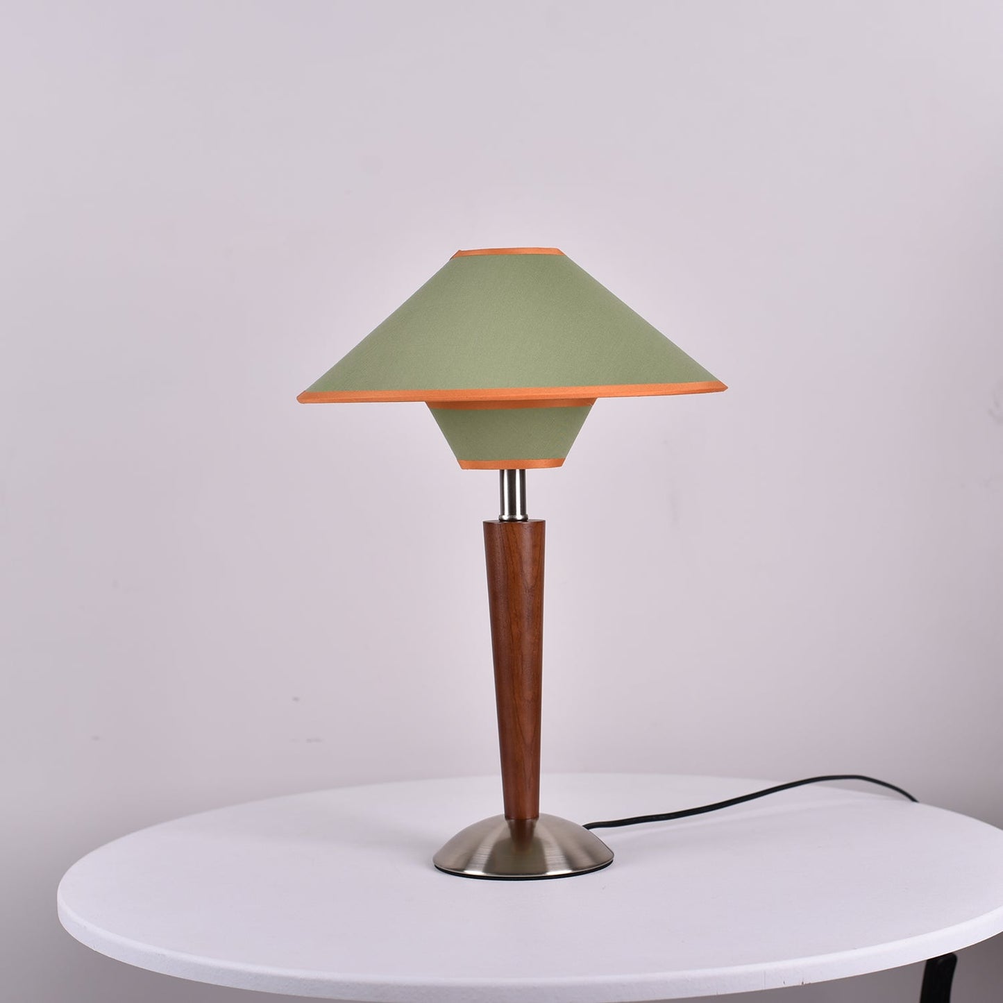 Wood Fabric Shade Table Lamp